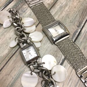 Silver tone Watches (set of 2!)